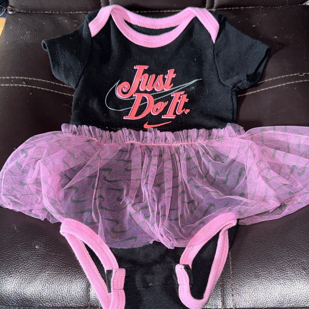 Nike Black and Pink Tutu Onesie